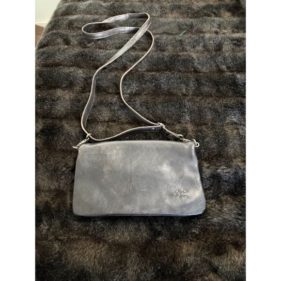 BED STU Leather Crossbody Wallet - Cadence Black Leather Purse - Picture 1 of 6